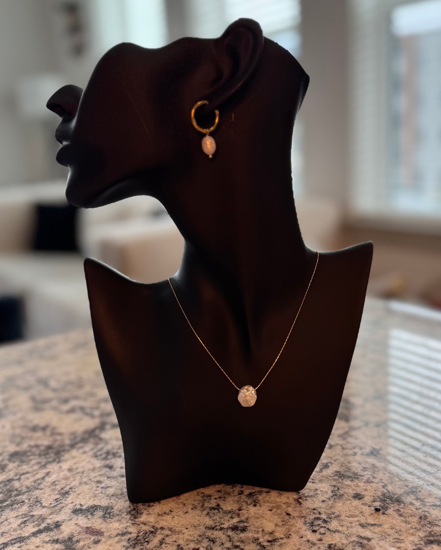 Dainty Drop Pearl Necklace