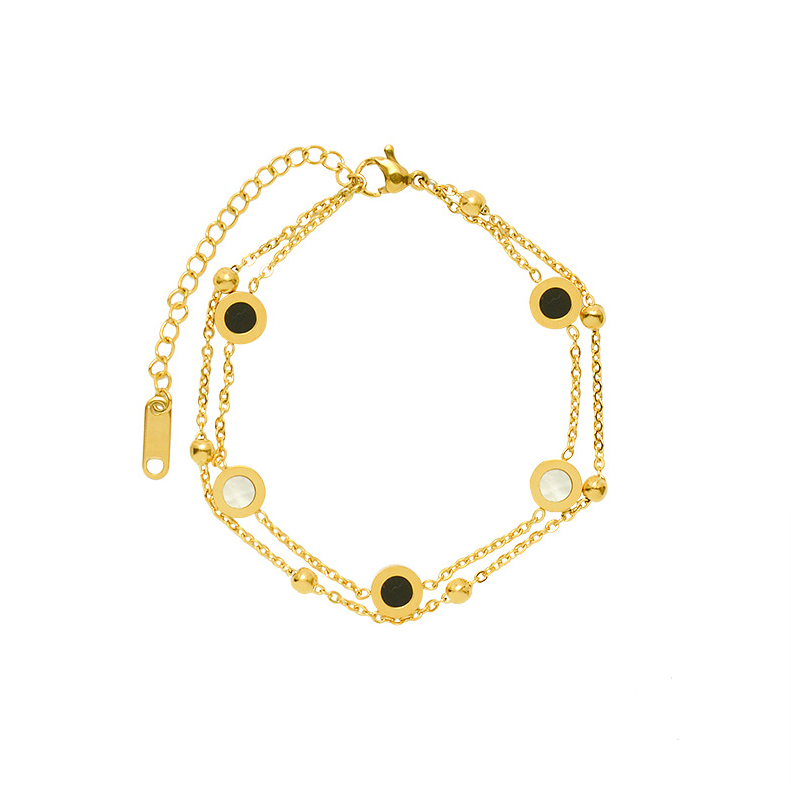 Stone Gold Layered Bracelet